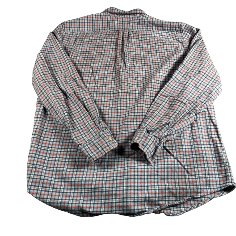 Vineyard Vines Tucker Shirt Mens Large Blue Red Plaid Slim Fit Cotton Stretch - Picture 7 of 7